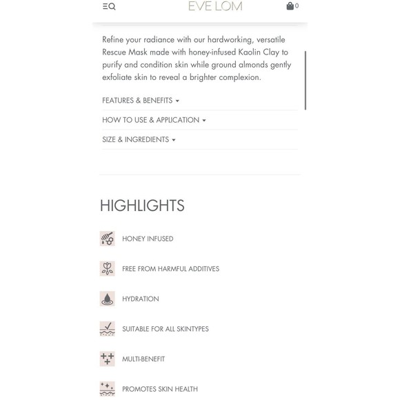 SEALED Eve Lom Rescue Mask Honey Infused Kaolin Clay Purify Brighten Condition - Picture 4 of 12